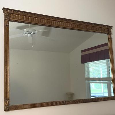 Vintage Ornate Gilt Wall Mirror - 61x43"