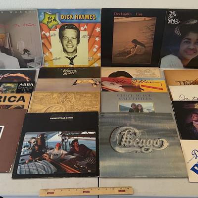 70’s Record Lot 10 - David Bowie, Nancy Wilson, Chicago + 1000 Record Covers Book