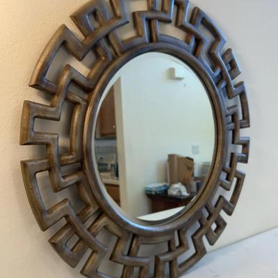 Greek Key Motif Wall Mirror 33x33