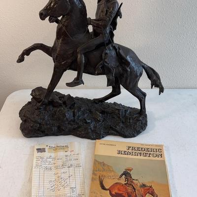 Large ! 24” Bronze Replica Frederic Remington The Scalp