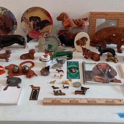Dachshund Lot - Ty, Plates, Ceramics, Brass, Pewter, Jewelry Pins+++