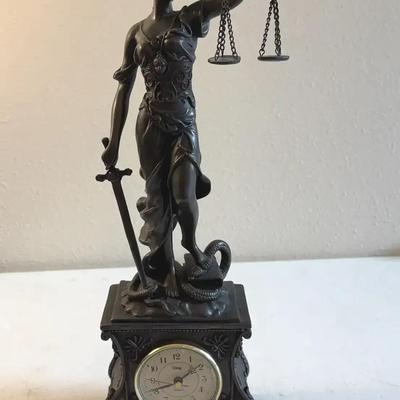 18.5” Crosa Lady Justice Clock Circa 1998
