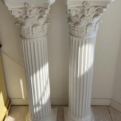 Set of 2 Corinthian Decorative Columns 12x48x12"