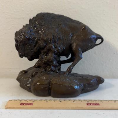 6.5” Tall Thunder On The Plains Mini Buffalo Sculpture