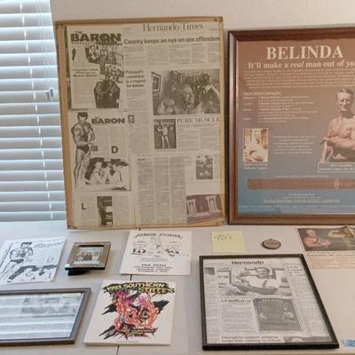 John Bianculli Bodybuilding Career 1990s - Cigar Ad, Newspaper Clippings, Programs, Mary Lou Retton
