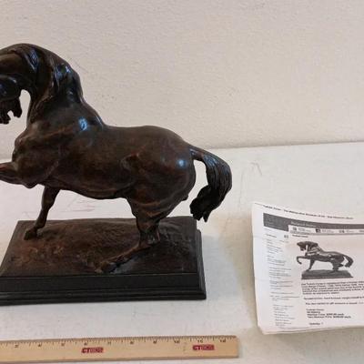 11.5” Tall Turkish Horse Statue, Resin?
