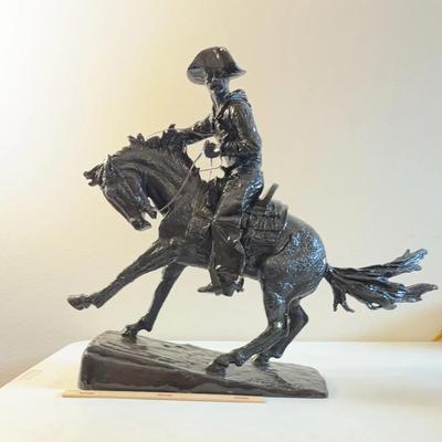 Large 22” Bronze Replica Frederic Remington Cowboy Sculpture