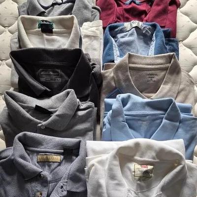 (10) Men's Short Sleeve Polo Shirts