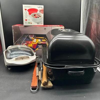 Kitchen Items- Ice Maker, Roasting Pan, Grill