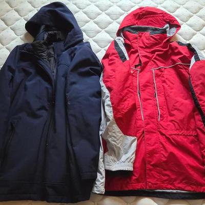 (2) Men's 3-in-One Parkas- Columbia and Calvin Klein 