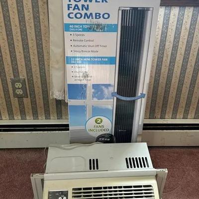 (1) Tower Fan and (1) Window Air Conditioner