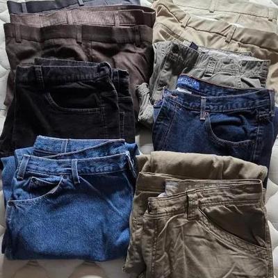 (10) Pairs of Men's Pants- Dockers, Perry Ellis, Columbia, Dickies