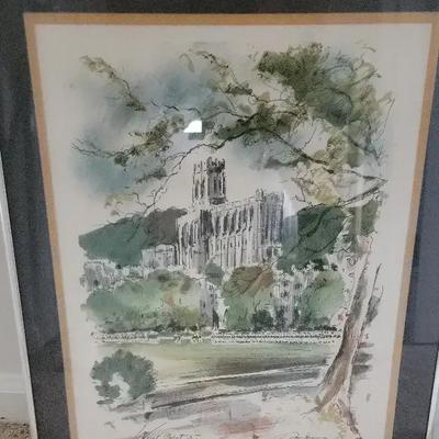 Framed West Point Academy Print Signed By John Haymson