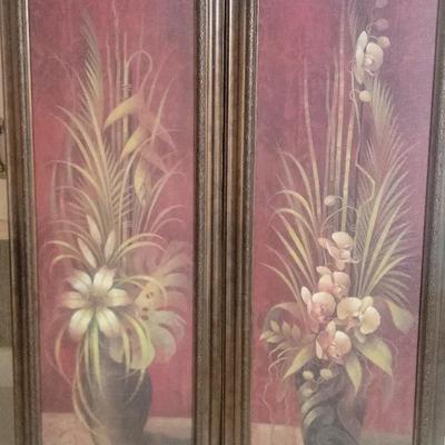 Set Of 2 Framed Tropical Floral Prints
