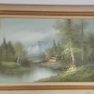 Rex Lewis Framed Landscape Painting 