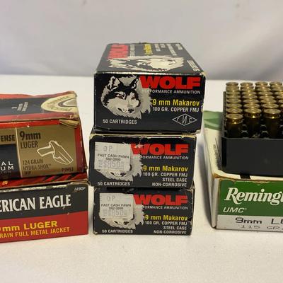 Various Brands 9mm Ammunition 