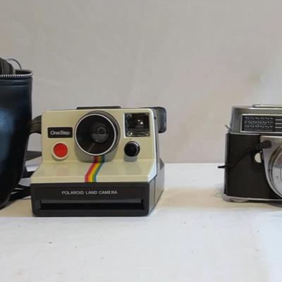 Polaroid land camera w/ Case & Kodak Camera w/ Case