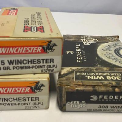 Winchester .375 200gr Power-Point & Federal .308 Win. 180gr Bonded Soft Point