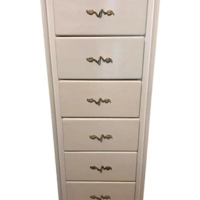 Tall 6 Drawer White Dresser