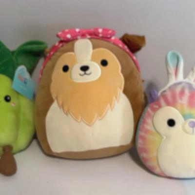 Andres & Babette the Sheltie Dog Squishmallow & hugme Bok Choy