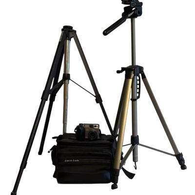 Olympus Camera & Case & Tripods (2)