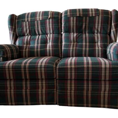 La-Z-Boy Plaid Recliner Loveseat 