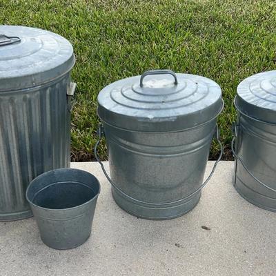Collection Of Galvanized Cans