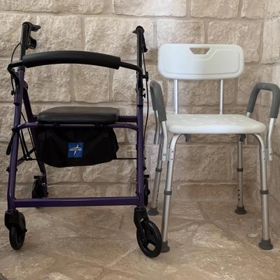 Healthcare Equipment- Shower Chair & Medline Walker