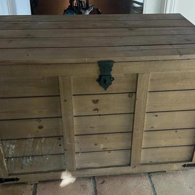 Wooden Chest With Black Metal Accents From Hobby Lobby