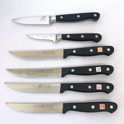 4 Wusthof Steak Knives, 1 pairing, Knife, And 1  Chicago Cutlery, Knife