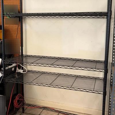 Black wire shelving unit