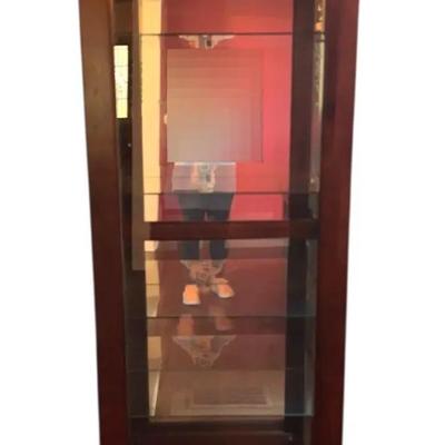 Coaster Lighted Curio Cabinet With Glass Shelves And Sliding Door - Lot 1