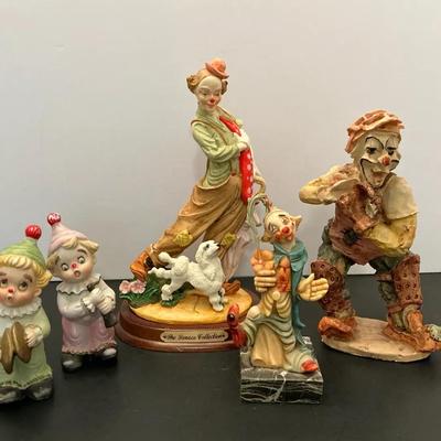 5 Piece Mixed Lot Vintage Clowns