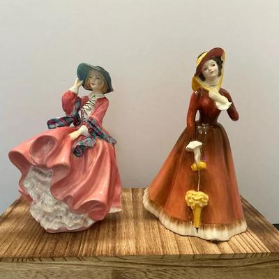 2pc Royal Dalton Ladie Figurines