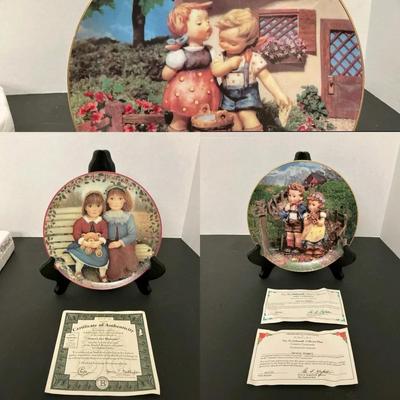 Collectible Plates, Lot Of 3 Kindred Moments And Hummel