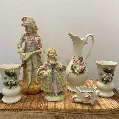 6pc Mixed Lot Vintage Porcelain Figurines