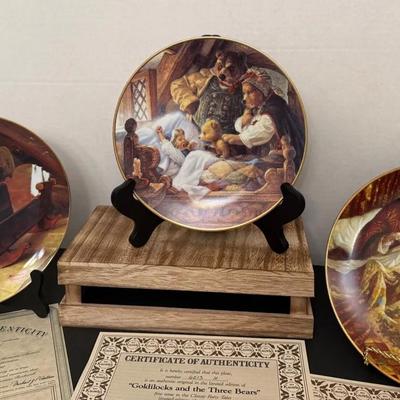 Edwin Knowles Norman Rockwell Lot Of Three Plates