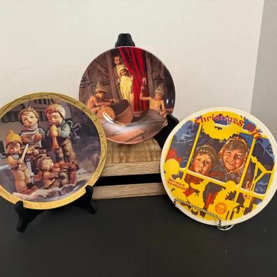 Mixed Collectible Plate Lot Der Schumacher, Norman Rockwell, MJ Hummel