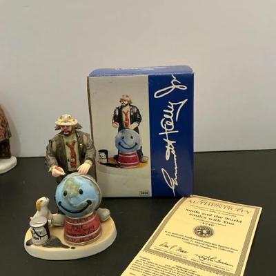 Vintage Signed Emmett Kelly Junior Clown Figurine