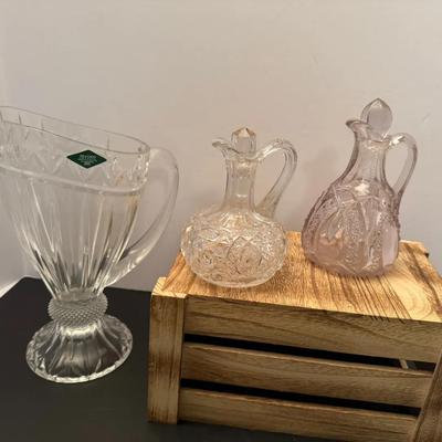 Mixed Lot Various Glass Pitchers