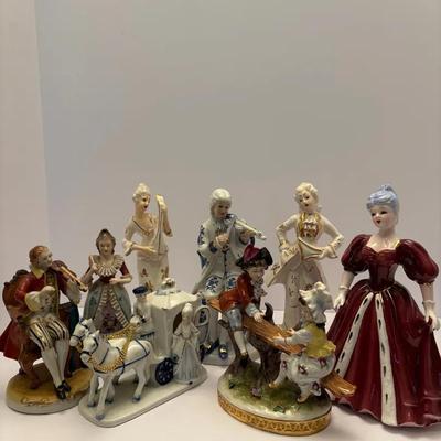 8 Piece Lot Of Porcelain Figures