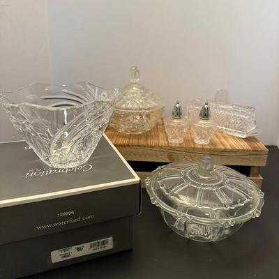 Mixed Lot Waterford Crystal Celebration Bowl And Other Glass Goods