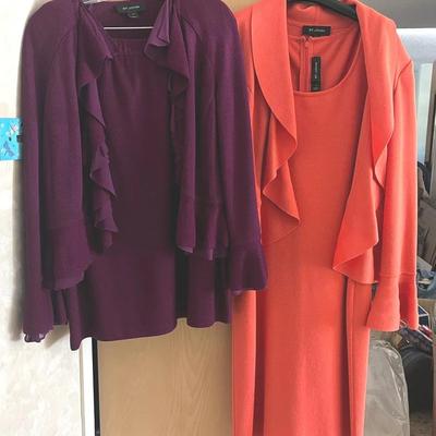 Vintage St. John Knit Suits, Sizes 10-12 - Vintage - Coral Pink & Plum