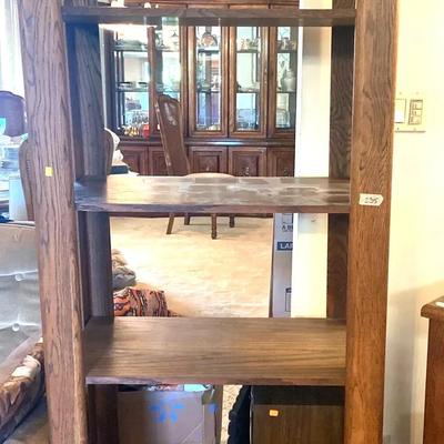 MidCentury Solid Wood Bookcase - Herringbone Pattern