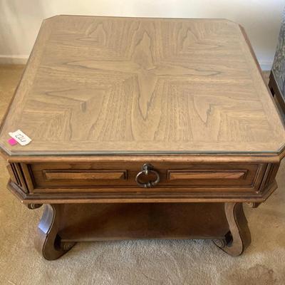 MidCentury Thomasville Wood End Table, Vintage