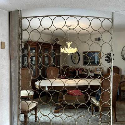 MidCentury Arc Panel Wrought Iron Room Divider, Vintage - Seller Will Disassemble