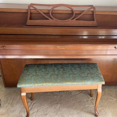 Whitney Console Piano, Model 635830, circa 1960s