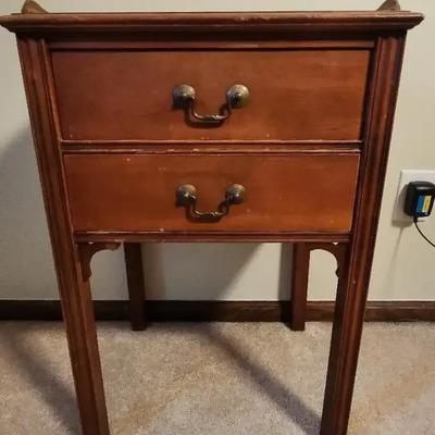 Vintage Brown Sewing Cabinet