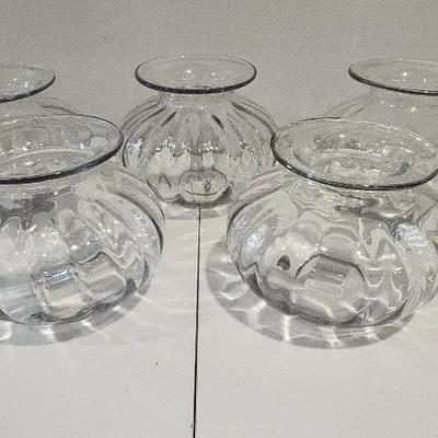 5 Fish Bowl Vases