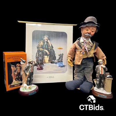 MW546 - Emmett Kelly Jr. Misc. Collection(poster/figurines/doll-Baby Barry Toy Co.)